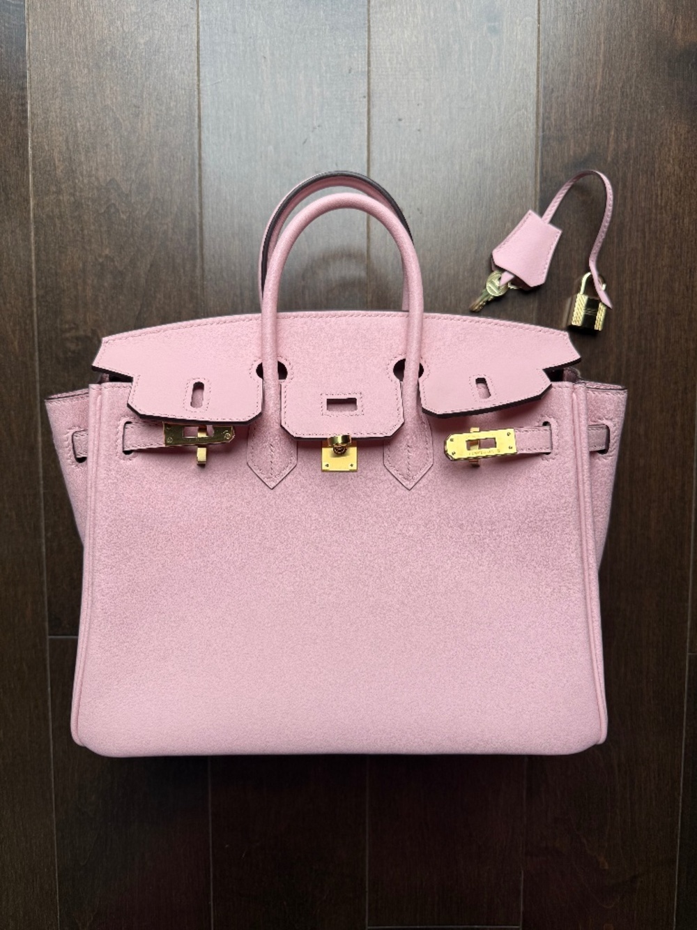 Sakura pink swift leather bag